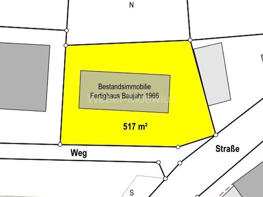 Much-Zentrum: Baugrundstück mit Bestandsgebäude zur weiteren Entwicklung