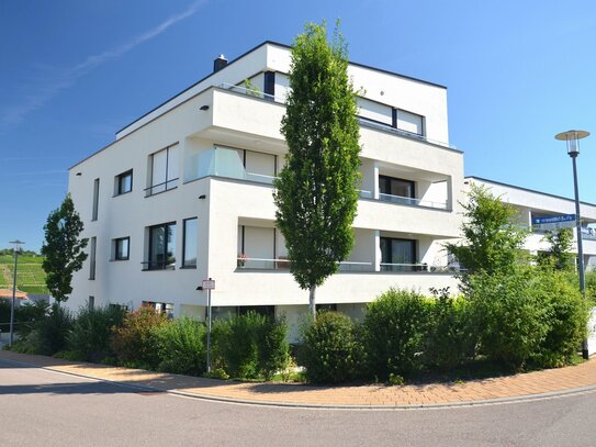 Moderne, barrierefreie 2-Zimmer-Wohnung mit Einbauküche und kleinem Garten in Kirchheim am Neckar