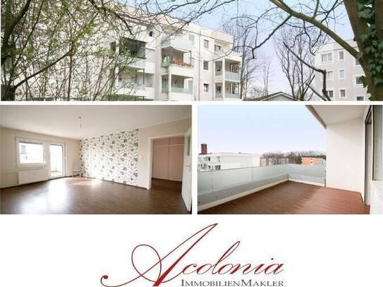 Acolonia Immobilienmakler: Lichtdurchflutete Wohnung mit großem Balkon