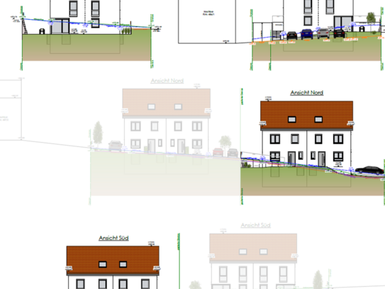 4 DHH (E+I+D) 1.020 m² Grundstück mit Baugenehmigung u. Entwässerungsplanung in Hagelstadt