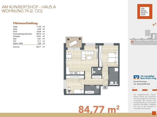 KFW40 - Am Kunibertshof! 3-Zimmer Wohnung Am Kunibertshof