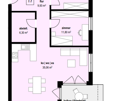 Neubauwohnung in Äpfingen Wohnung 17