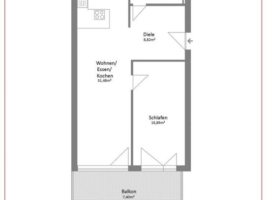 2 Zimmer-Wohnung