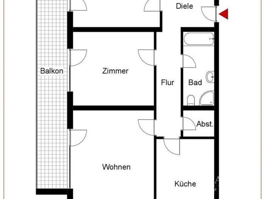 Möblierte 3-Zimmer-Wohnung