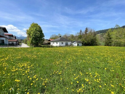 Grundstück für IHR TRAUMHAUS - SONNIG - EBEN - RUHIG - TRAUNSTEINBLICK