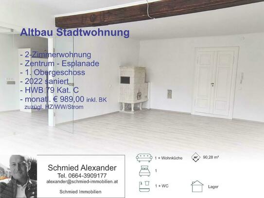 Großzügige 2-Zimmer-Stadtwohnung