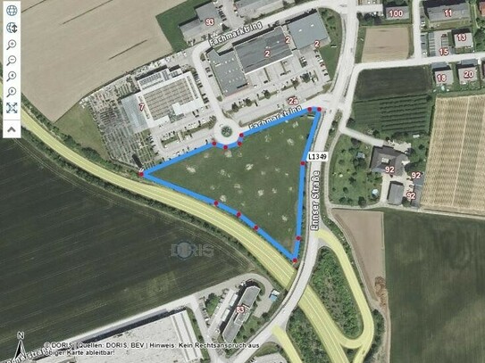 Grundstück mit B Widmung am Fachmarktring Steyr - jettzt 1,3 Mio !! Industrie oder Gewerbe !!!