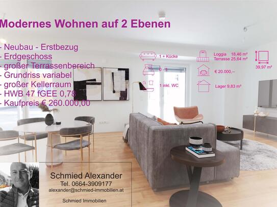 1 oder 2 Zimmer Neubauwohnung