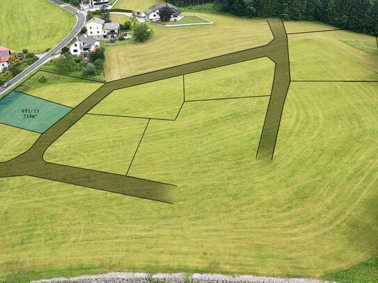 Wohnen im Grünen & doch stadtnah! 714 m² Baugrund mit traumhaftem Ausblick in ruhiger/grüner Lage!