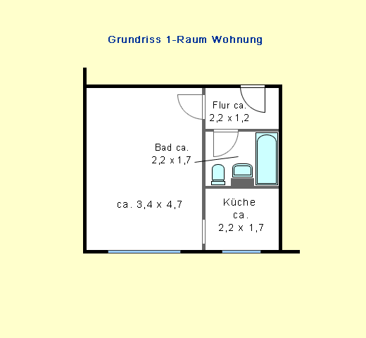 Einzug ab 15.03.2026 möglich. Klein UND fein! 1 Raumwohnung in Mockau