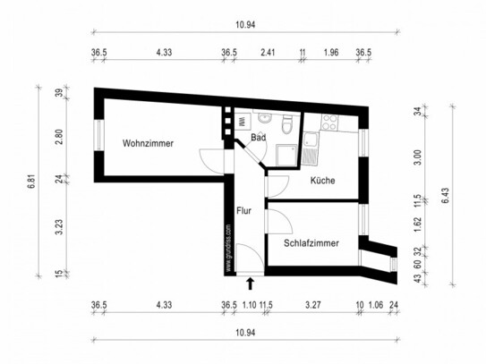 2-Raum-Wohnung in Neue Neustadt