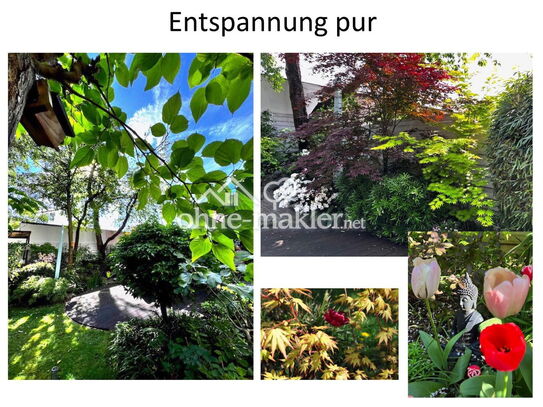 Grüne Wohlfühloase mit Südbalkon und wunderschönem Garten