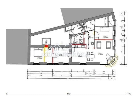 Sonnige, ruhig 4 Zimmer Wohnung, nahe Innenstadt