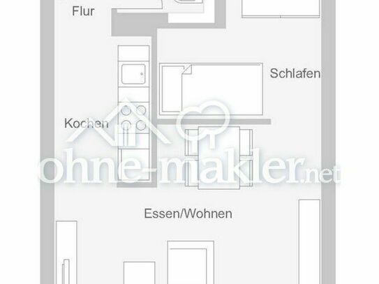 City-Appartement für Singles