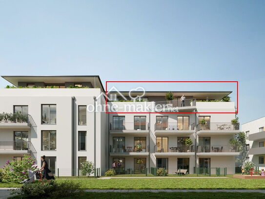 NEUBAU: Traumhafte 3-Zimmer Penthouse-Wohnung inkl. 61 m²- großer Dachterrasse (WHG 24)