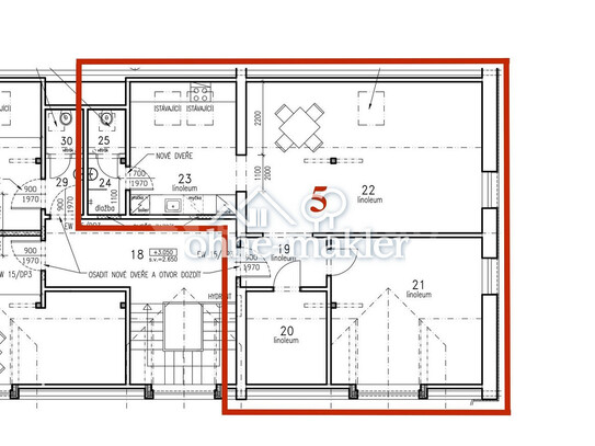 Pronájem bytu 2+1 78 m²