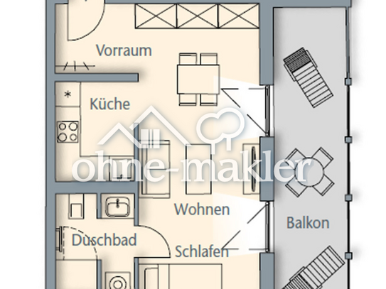 Moderne, attraktive 1-Zimmer-Whg in Forchheim ab 01.06.2025 zu vermieten