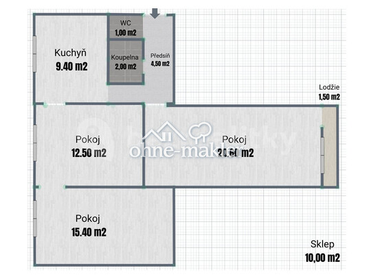 Prodej bytu 3+1 77 m²