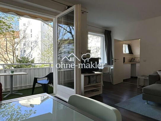 Ruhig zum großen Innenhof gelegene, lichtdurchflutete, moderne 1 Zimmer Wohnung
