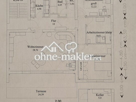 Sonnige 4-Zimmer-Whg 1. OG mit Gartenbenutzung