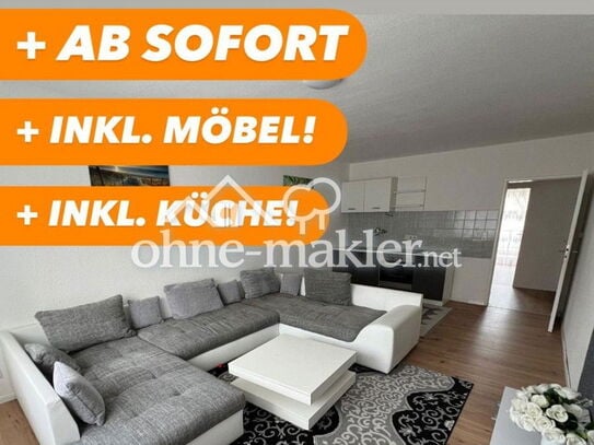 MÖBLIERTE 2 ZIMMER WOHNUNG +BALKON +KÜCHE