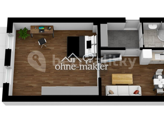 Pronájem bytu 2+kk 56 m²