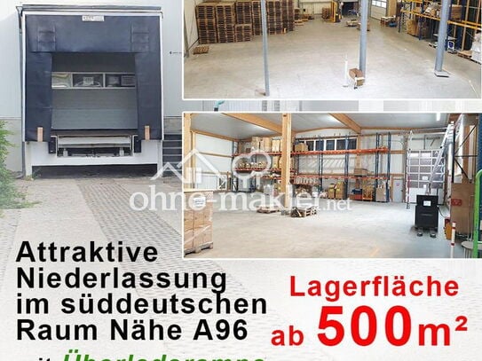 Lagerfläche ab 500m² mit Überladerampe zu vermieten