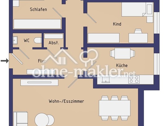 Helle 3-Zimmer-Wohnung in Reinbek - Erstbezug nach Sanierung