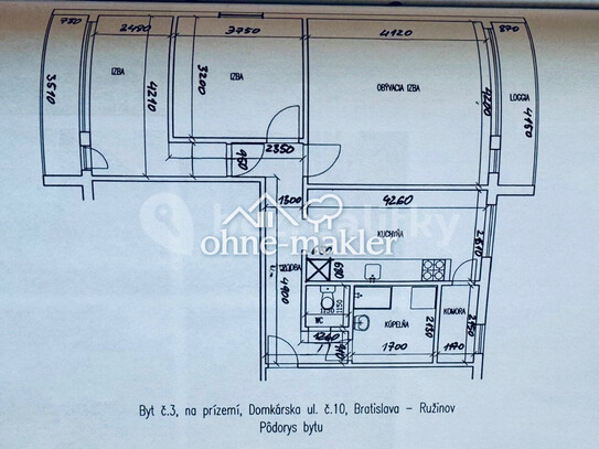 Prodej bytu 3+1 71 m²