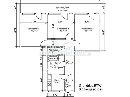 Provisionsfrei! 3-Zimmer Eigentumswohnung + TG-Stellplatz von privat