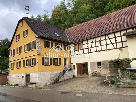 Bauernhaus in der Natur, Ortsrandlage, Tierhaltung möglich, zusätzl. Garten, Wiese, Acker