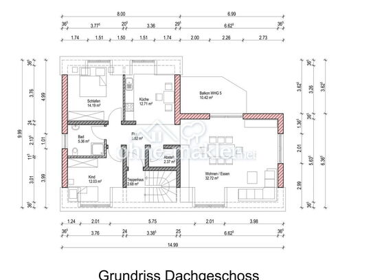 Helle moderne Dachgeschoßwohnung mit schönem Weitblick in Taben-Rodt mit guter Anbindung Luxemburg