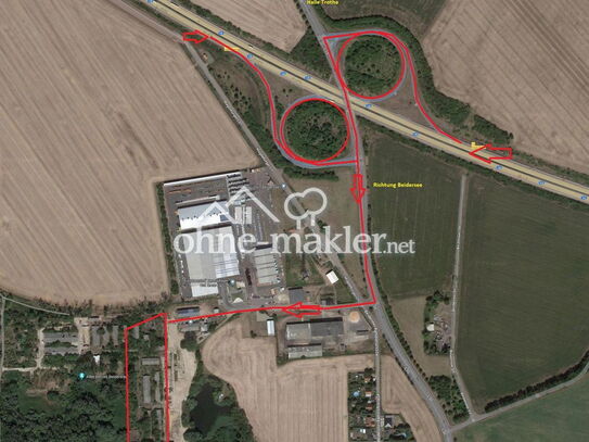 Gewerbegrundstück mit 20000 m² an der A14 zu verkaufen