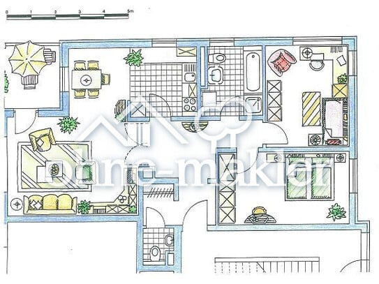 Lichtdurchflutete schöne 3 Zi-Whg. inkl. Stellplatz, Balkon und EBK in Dreieich