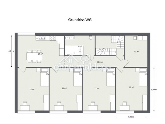 WG Wohnung für 4 Personen - in bester Innenstadtlage