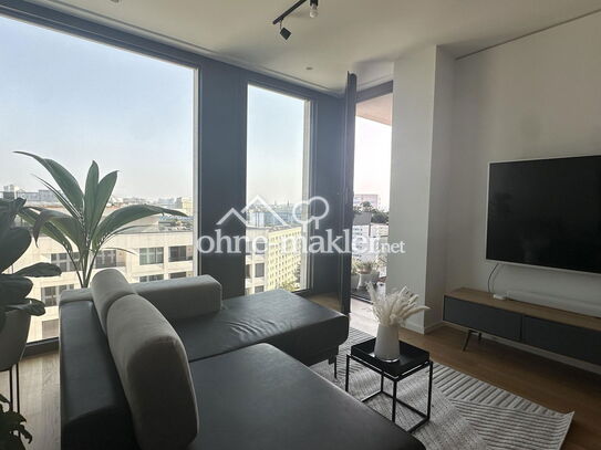 Unbefristet & Teilmöbliert: 2-Zimmer-Wohnung mit Skyline-Blick nahe Alexanderplatz