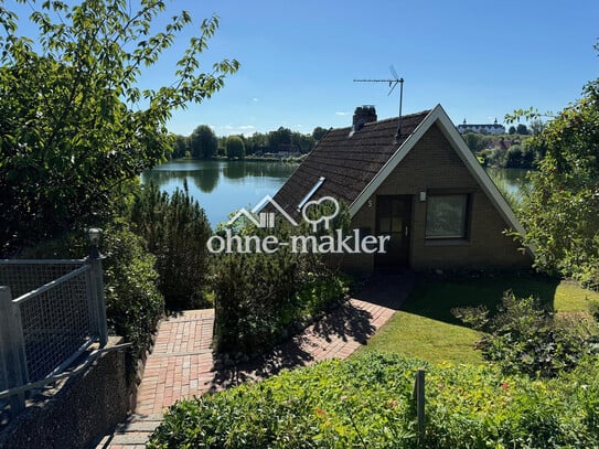 Einfamilienhaus mit ELW am Trentsee mit Schlossblick und Steg, provisionsfrei