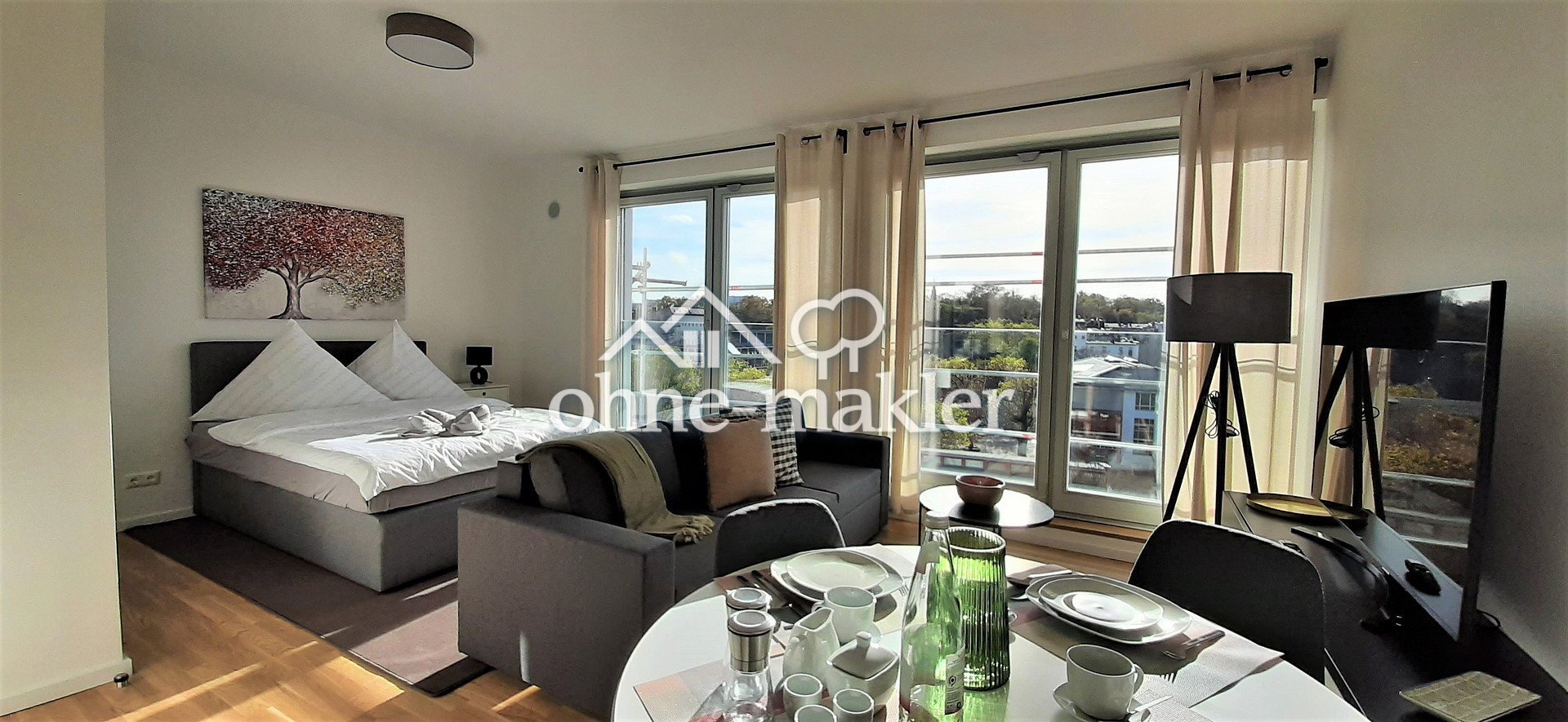 Unbefristet/Non-limited Rooftop Studio Furnished / Dachgeschoss Studio Möbliert - Foto 1