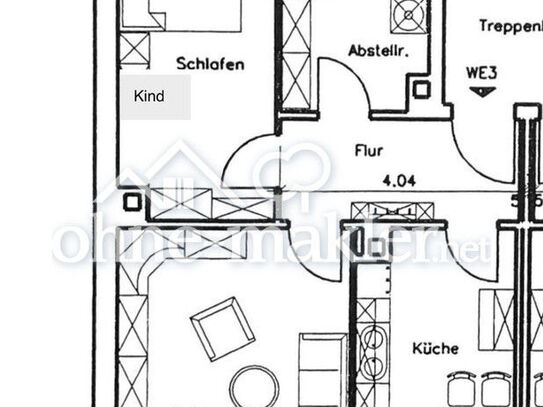 1.OG 2 Zim. 60m2 in Wurzen