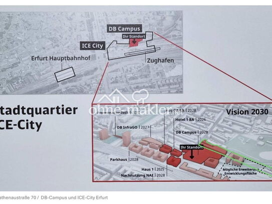 Vielseitige Bebauung (Mischgebiet) Baugrundstück an der ICE-City-Erfurt