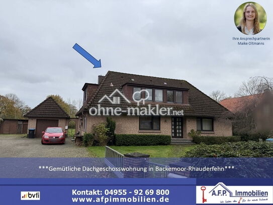 ***Gemütliche Dachgeschosswohnung in Backemoor-Rhauderfehn***