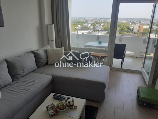 Schönes 1-Zimmer Apartment mit großem Balkon und Skylineblick