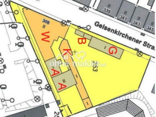 Baugrundstück 2300m² für Bauvorhaben 3950m² Bruttofläche