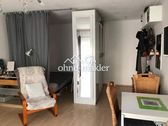 Provisionsfrei - 1 Zimmer Wohnung mit Balkon und Garage