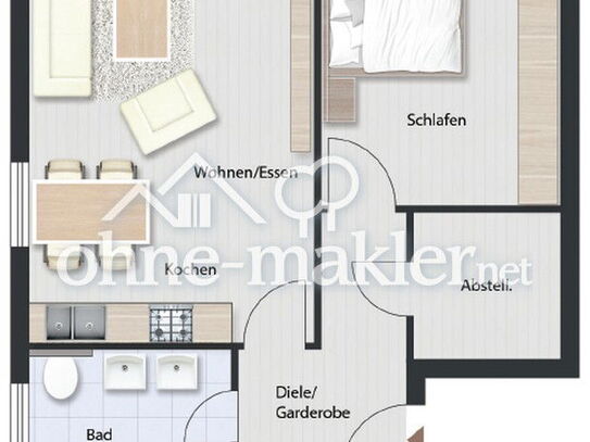 3-Zimmer-Neubauwohnung im KfW-40-Standard in idyllischer Lage Typ 3