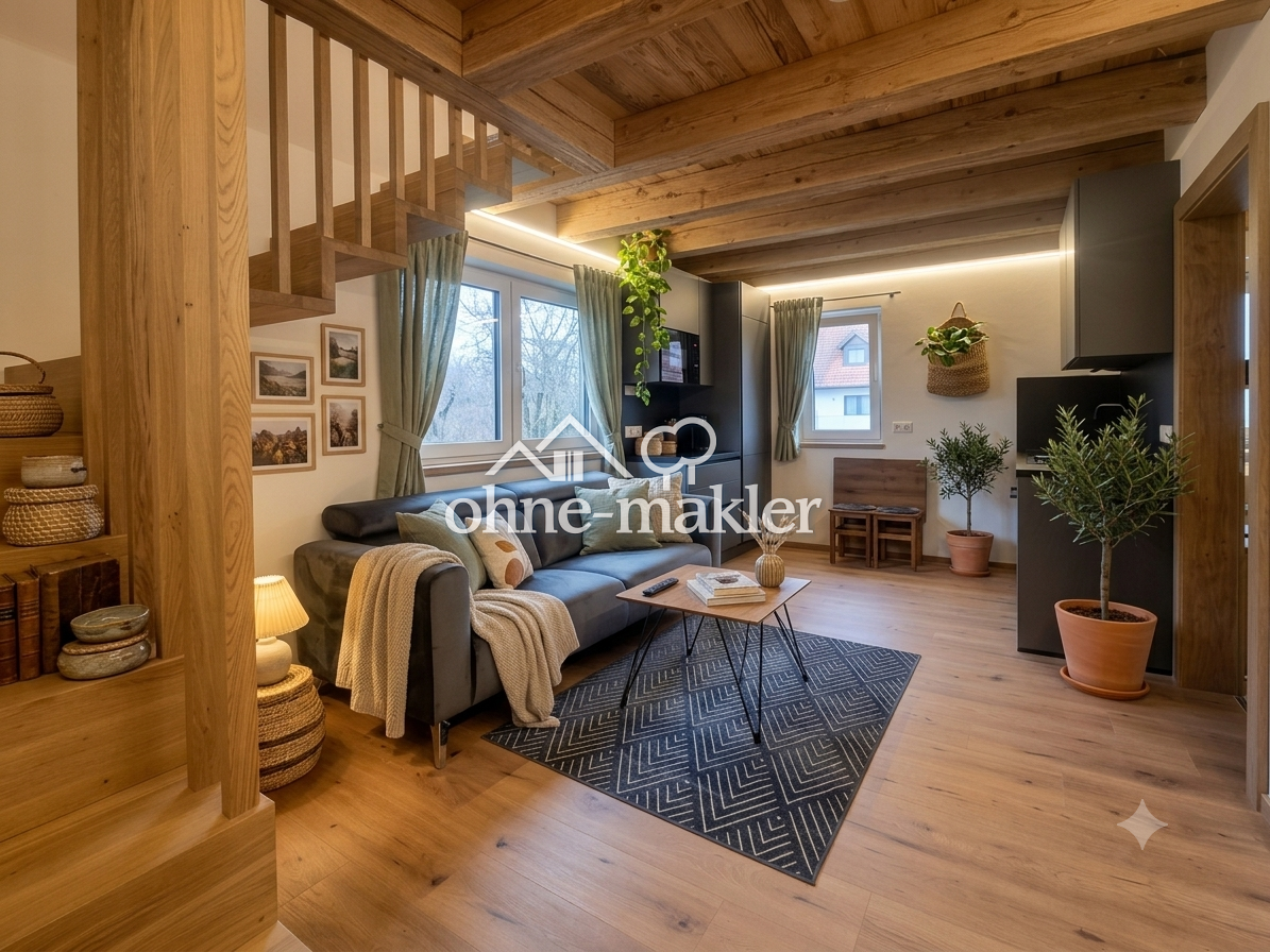                                                               M&ouml;biliertes Aparmtment im Charlet-Stil                                                       in Eching (Landshut)