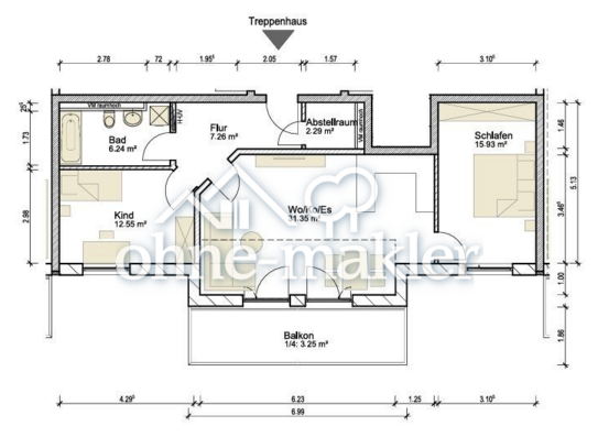 3 Zimmer-Mietwohnung im schönen Amerang