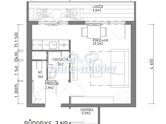 Prodej bytu 1+kk 34 m²