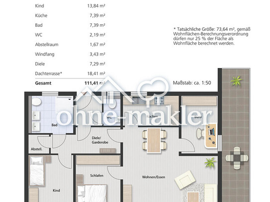 Zukunftssicher und hochwertig: 4-Zimmer-Wohnung in KfW 40-Neubauprojekt Variante 4