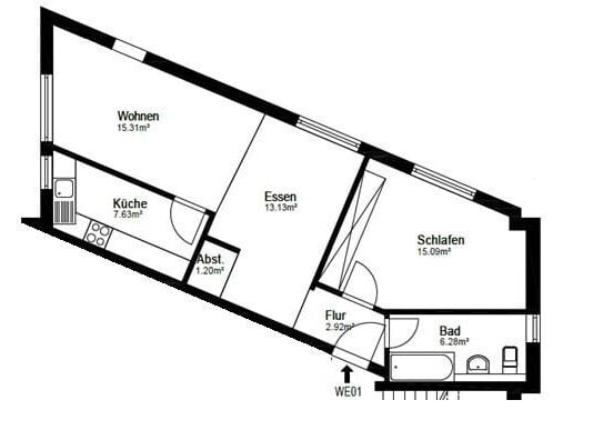 Erstbezug nach Sanierung: 2-Zimmer Souterrain im Huhnfeld - Schlüchtern